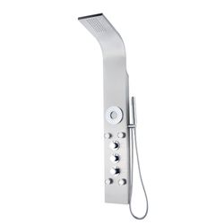 Columna de ducha hidromasaje Lusso Spa K2O, acero inoxidable, grifo termostático