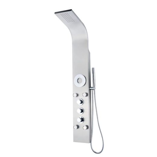 Columna de ducha hidromasaje Lusso Spa K2O, acero inoxidable, grifo termostático
