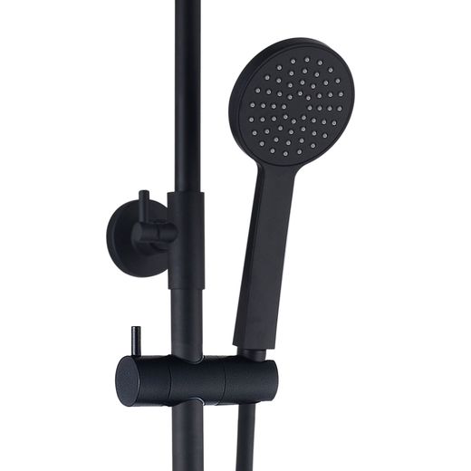 Columna de ducha Chillout Delta K2O, negro/rojo, altura 83-119 cm