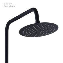 Columna de ducha Chillout Delta K2O, negro/rojo, altura 83-119 cm