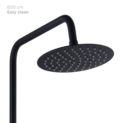 Columna de ducha Chillout Delta K2O, negro/rojo, altura 83-119 cm