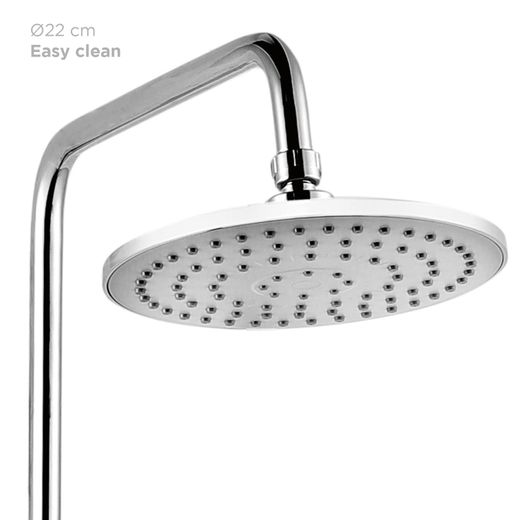 Columna de ducha K2O Chillout Bay 96,5 cm sin grifo, acero inoxidable