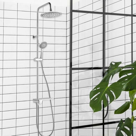 Columna de ducha K2O Chillout Bay 96,5 cm sin grifo, acero inoxidable