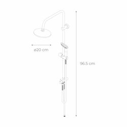 Columna de ducha K2O Chillout Cascade 96,5 cm sin grifo, acero inoxidable