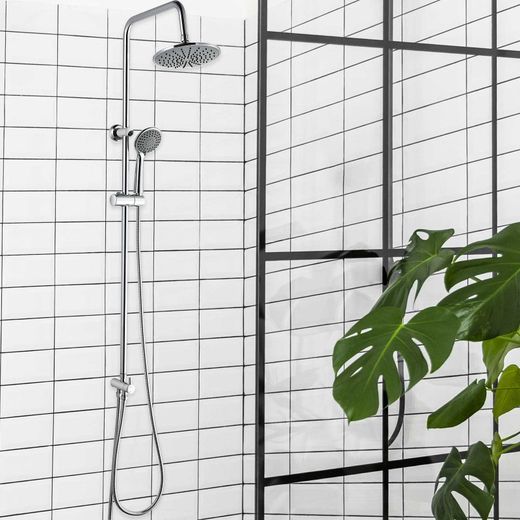 Columna de ducha K2O Chillout Cascade 96,5 cm sin grifo, acero inoxidable