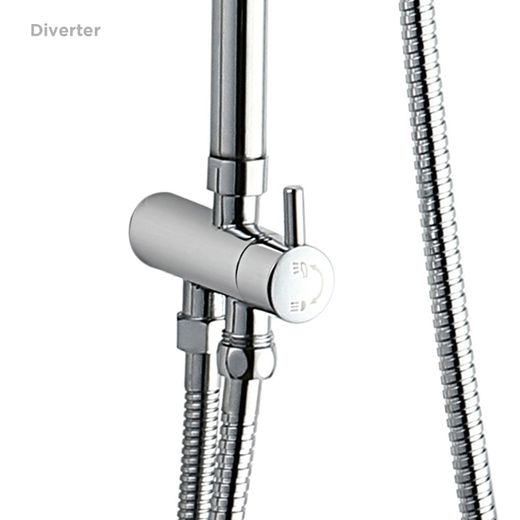 Columna de ducha K2O Chillout Cascade 96,5 cm sin grifo, acero inoxidable