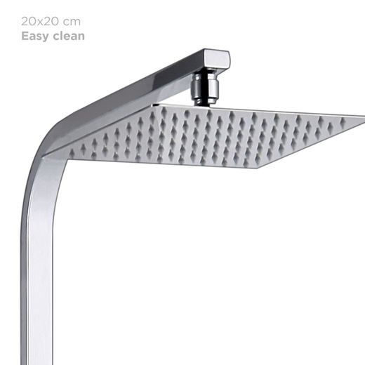 Columna de ducha sin grifo K2O Chillout Ocean 101,5 cm cromo