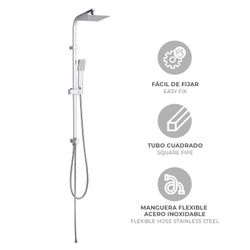 Columna de ducha sin grifo K2O Chillout Ocean 101,5 cm cromo