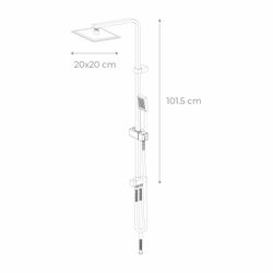 Columna de ducha sin grifo K2O Chillout Ocean 101,5 cm cromo