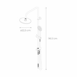 Columna de ducha K2O Chillout Valley 96,5 cm sin grifo, acero inoxidable