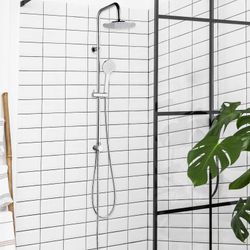 Columna de ducha K2O Chillout Valley 96,5 cm sin grifo, acero inoxidable