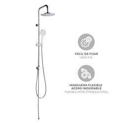 Columna de ducha K2O Chillout Valley 96,5 cm sin grifo, acero inoxidable