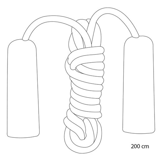Comba para saltar niños 200 cm, colores surtidos, juego interior y exterior