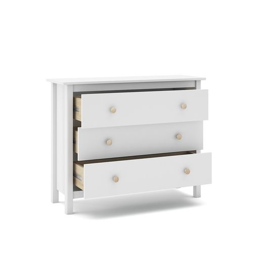 Comodino, 100 x 40 x 80 cm, in legno di pino bianco | Collezione Max