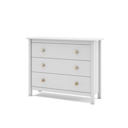 Comodino, 100 x 40 x 80 cm, in legno di pino bianco | Collezione Max