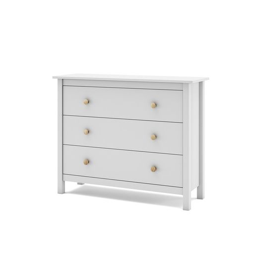 Comodino, 100 x 40 x 80 cm, in legno di pino bianco | Collezione Max