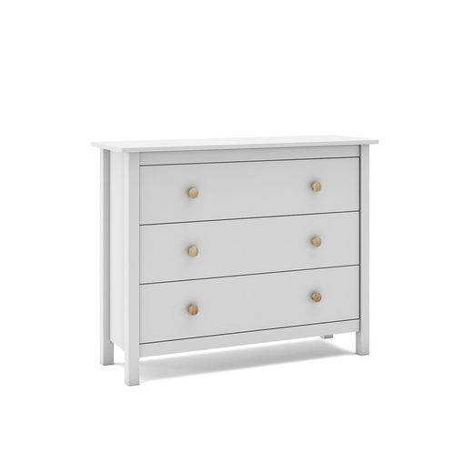 Comodino, 100 x 40 x 80 cm, in legno di pino bianco | Collezione Max