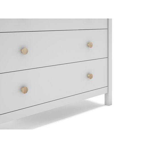 Comodino, 100 x 40 x 80 cm, in legno di pino bianco | Collezione Max
