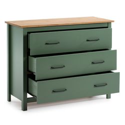 Comodino, 100 x 40 x 80 cm, in legno di pino verde | Collezione Miranda