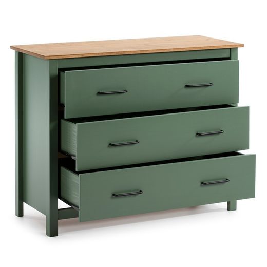 Comodino, 100 x 40 x 80 cm, in legno di pino verde | Collezione Miranda