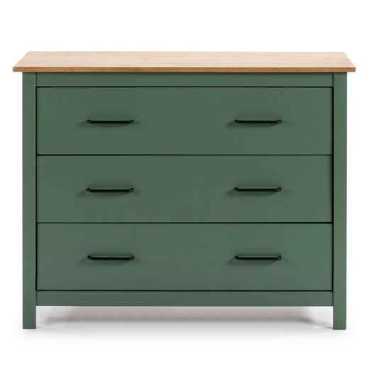 Comodino, 100 x 40 x 80 cm, in legno di pino verde | Collezione Miranda