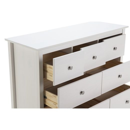 Comodino, 110 x 40 x 80 cm, in legno di pino bianco | Collezione Berna