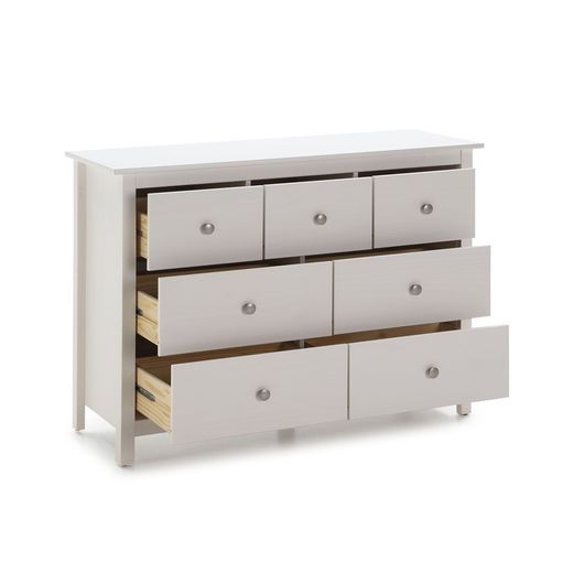 Comodino, 110 x 40 x 80 cm, in legno di pino bianco | Collezione Berna