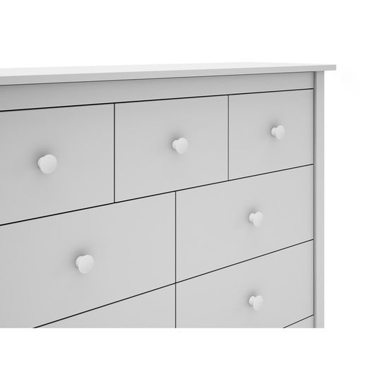 Comodino, 110 x 40 x 80 cm, in legno di pino bianco | Collezione Max