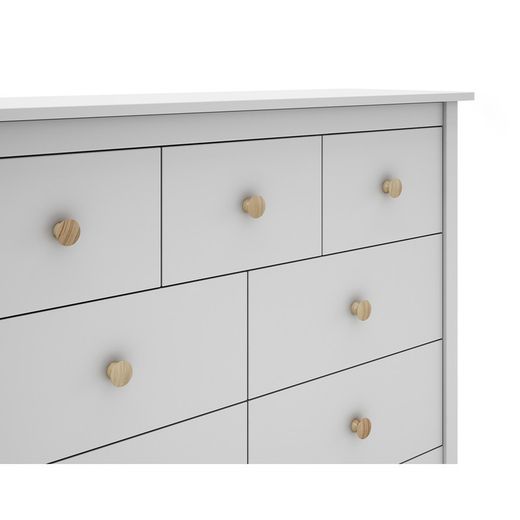 Comodino, 110 x 40 x 80 cm, in legno di pino bianco | Collezione Max