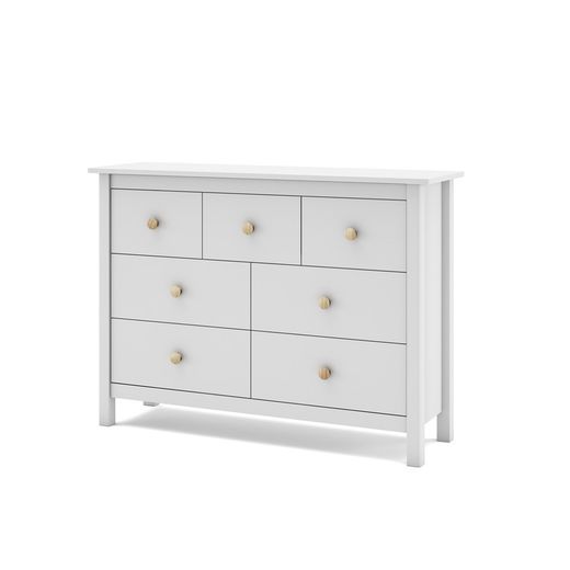 Comodino, 110 x 40 x 80 cm, in legno di pino bianco | Collezione Max