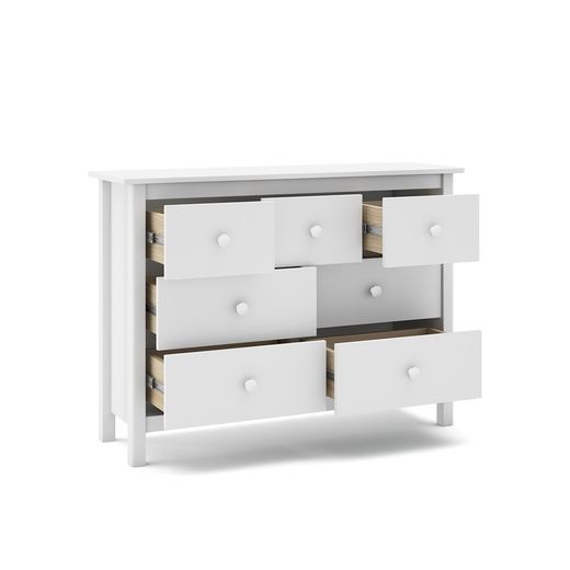 Comodino, 110 x 40 x 80 cm, in legno di pino bianco | Collezione Max