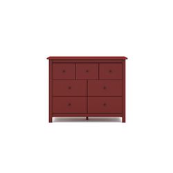 Comodino, 110 x 40 x 80 cm, in legno di pino con finitura granata | Collezione Misti