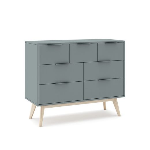 Comodino, 120 x 40 x 83 cm, in legno verde | Collezione Pisco