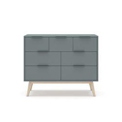 Comodino, 120 x 40 x 83 cm, in legno verde | Collezione Pisco