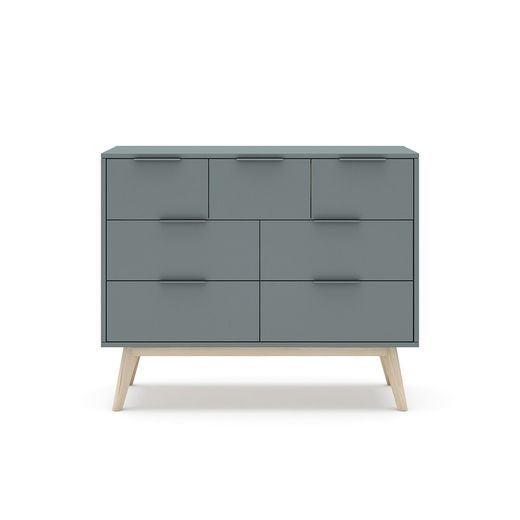 Comodino, 120 x 40 x 83 cm, in legno verde | Collezione Pisco