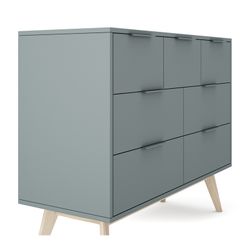 Comodino, 120 x 40 x 83 cm, in legno verde | Collezione Pisco