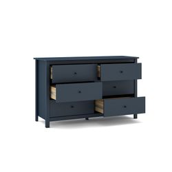 Comodino, 130 x 45 x 80 cm, in legno di pino blu | Collezione Misti