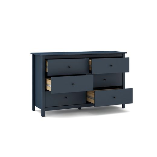Comodino, 130 x 45 x 80 cm, in legno di pino blu | Collezione Misti