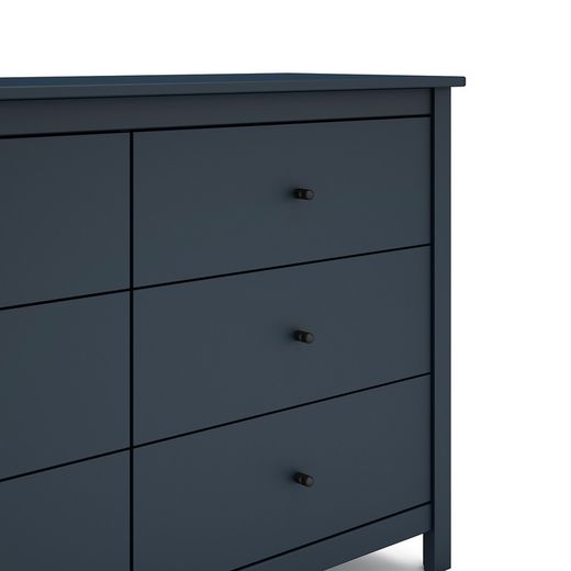 Comodino, 130 x 45 x 80 cm, in legno di pino blu | Collezione Misti