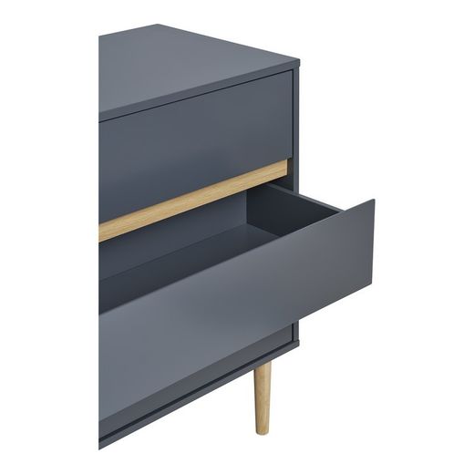 Comodino, 80 x 40 x 80 cm, in legno di pino grigio azzurro | Collezione Bisley