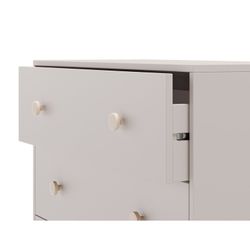 Cómoda, 90 x 40 x 80 cm, de madera en color crema | Colección Enola