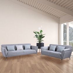 Set di 2 divani, 185 x 90 x 80 cm / 230 x 90 x 80 cm, a 2 e 3 posti | Collezione Calabria Pärumm Grigio Pietra