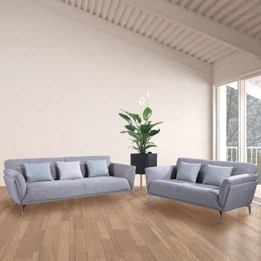 Set di 2 divani, 185 x 90 x 80 cm / 230 x 90 x 80 cm, a 2 e 3 posti | Collezione Calabria Pärumm Grigio Pietra