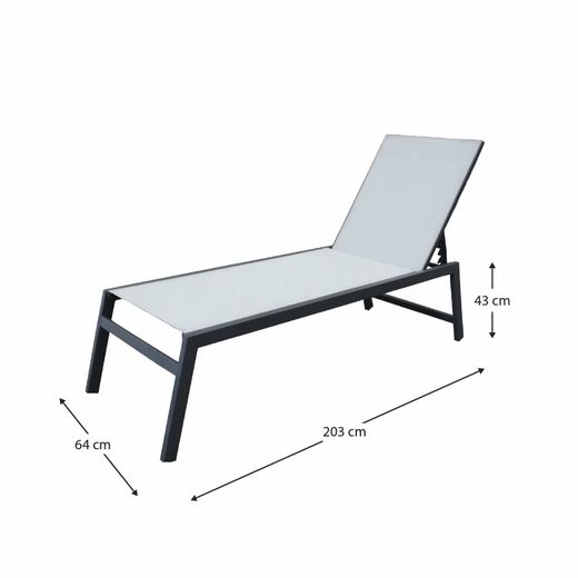 Tumbonas de jardín Chillvert Pisa, 2 unidades, aluminio, plegables, con almohada