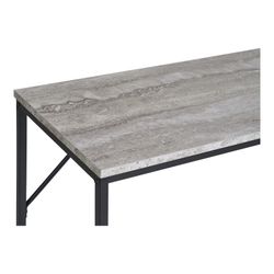Consolle, 110 x 26 x 80 cm, in legno effetto marmo travertino grigio | Collezione Vita