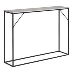 Consolle, 110 x 26 x 80 cm, in legno effetto marmo travertino grigio | Collezione Vita