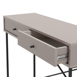Consolle, 110 x 35 x 85 cm, in legno e metallo, colore moca e nero | Collezione Titán