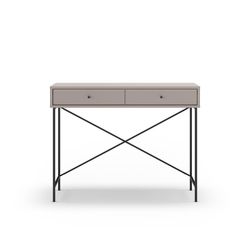 Consolle, 110 x 35 x 85 cm, in legno e metallo, colore moca e nero | Collezione Titán