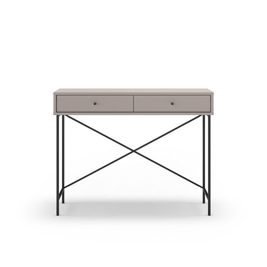 Consolle, 110 x 35 x 85 cm, in legno e metallo, colore moca e nero | Collezione Titán