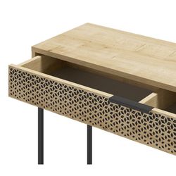 Consolle, 110 x 35,5 x 85 cm, in legno e metallo, finitura rovere e nero | Collezione Ecrin